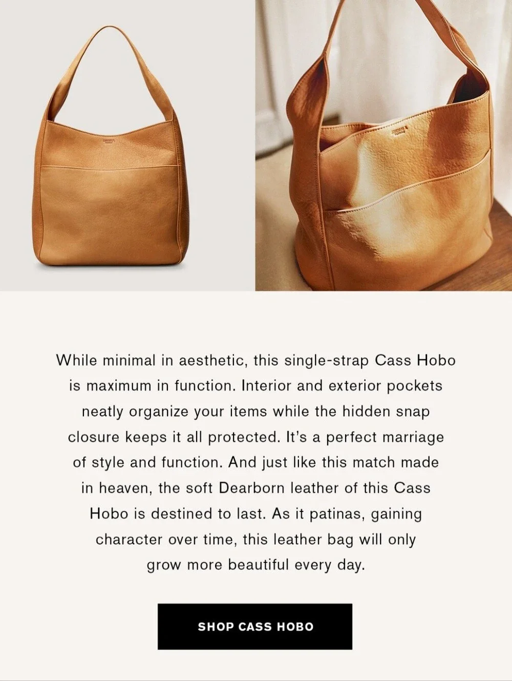 Shinola Detroit Cass Hobo Dearborn Brown ** EUC **